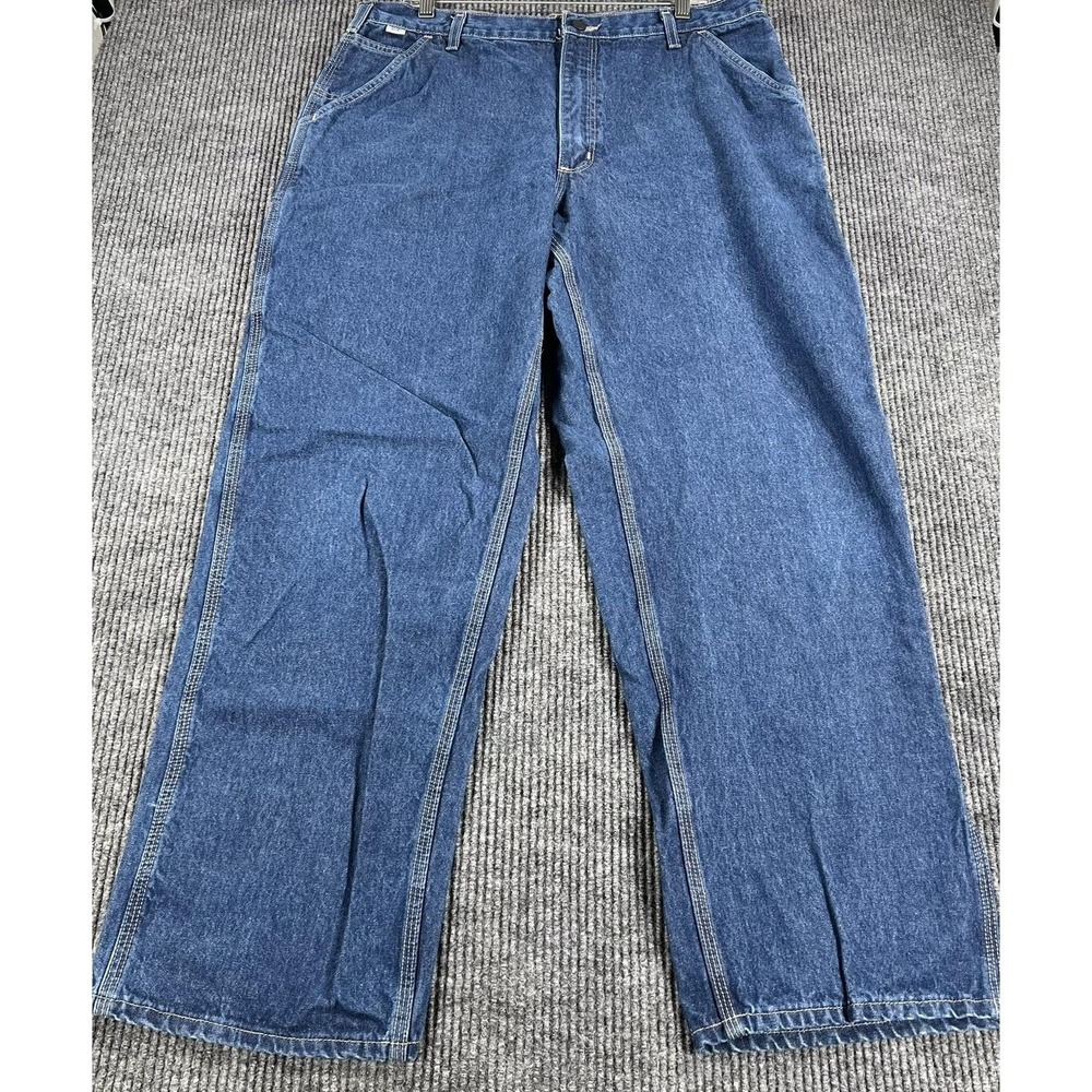 Carhartt Flame Resistant Jeans Mens 38x34 Denim Original‎ Fit NFPA 2112 FRB13